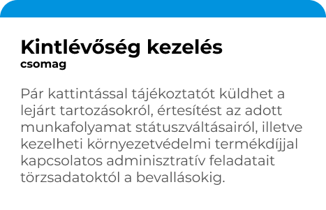 deep.ügyvitel kintlévőség kezelés csomag 