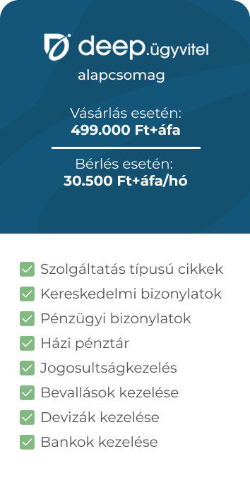 deep.ügyvitel alapcsomag ár (m)